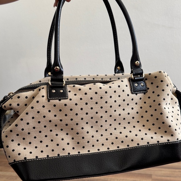 Kade Spade Dr Bag Satchel cream polkadot bag - Picture 3 of 16